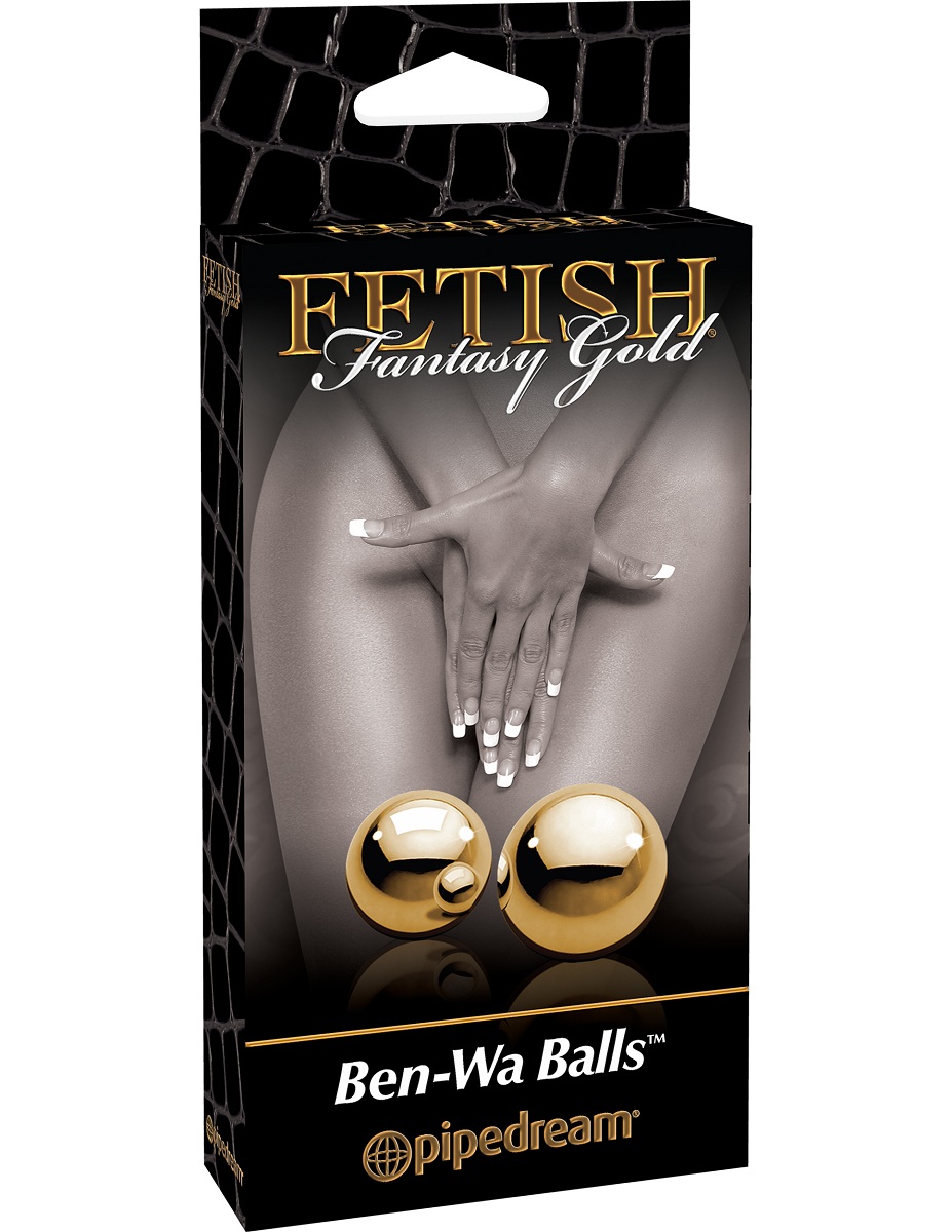 Вагинальные шарики Ben-Wa Balls золотистого цвета