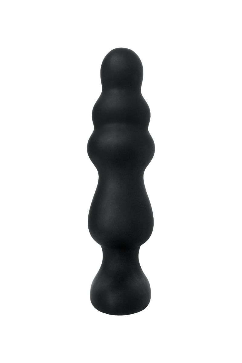 Чёрная анальная втулка Whirlwind D-PENG с пультом - 12,2 см.